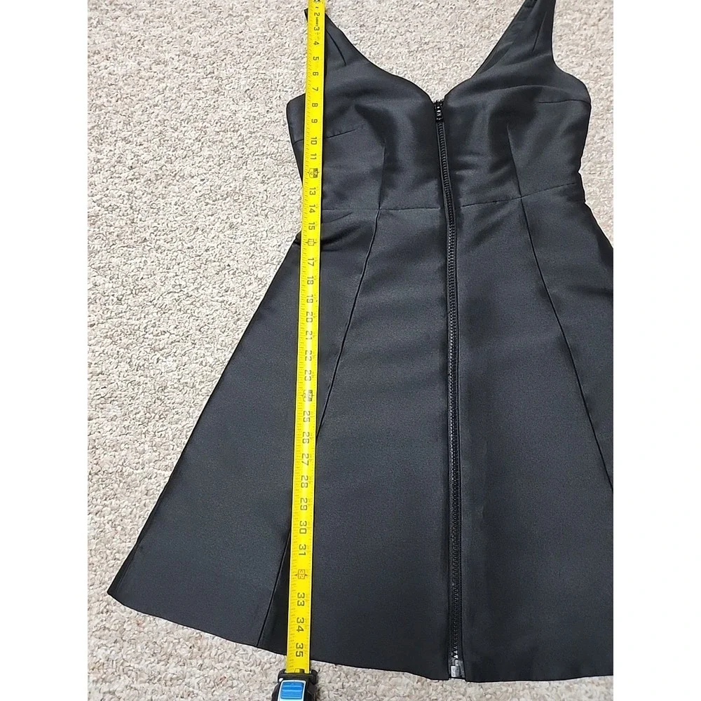 KATE SPADE Sz 4 Dive Right In- Front Zipper Black fit & flare‎ Dress